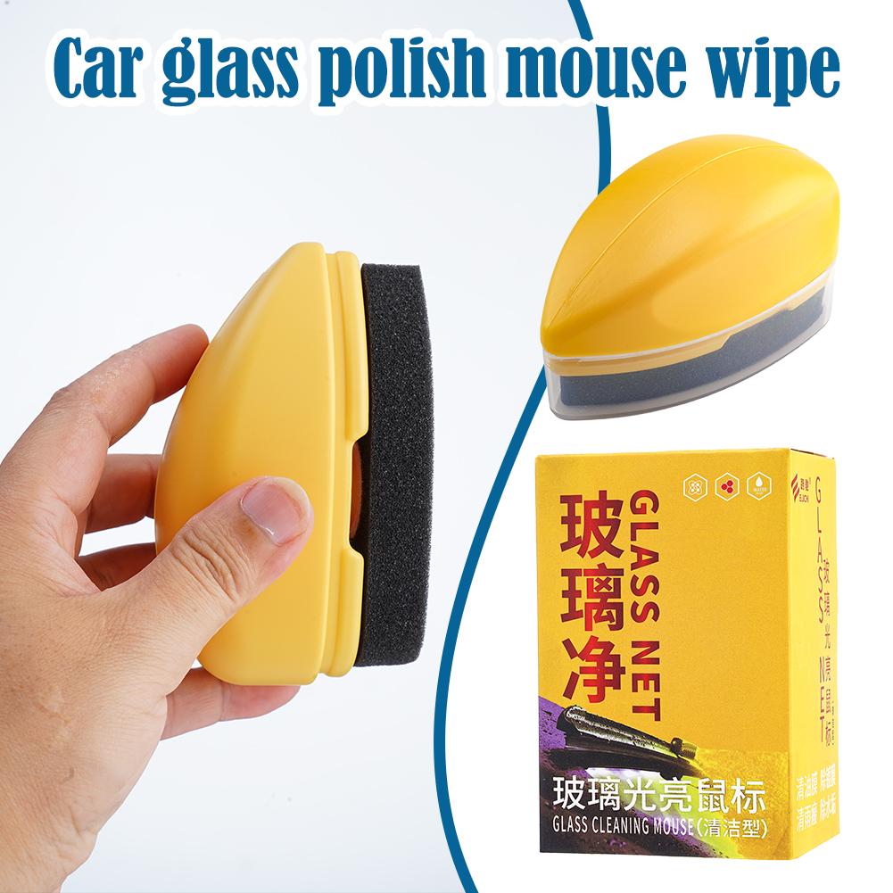 Car Glass Glossy Mouse Powerful Windshield Cleaner Oil Film Remover Cleaning Brush Window Coating Crystal Plating Agent Brush