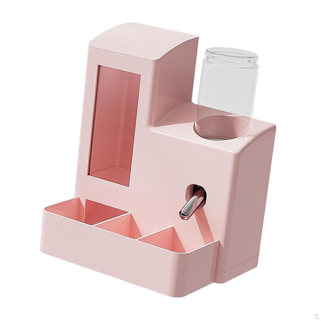 3 In 1 Hamster Automatic Feeder Container Accessories Bowl Feeding Station Dispenser for Ferrets