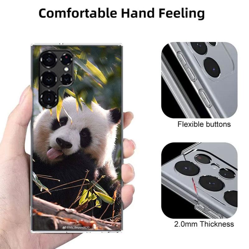 Panda Baby, Giant Panda Family Cases Phone Case for Samsung Galaxy S26 Ultra S25 Edge S24 S23 FE S21 Plus S20 S22 S10 Cover TPU