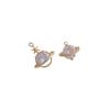 14K Gold-Filled Zircon Planet Charm Pendant for DIY Jewelry: Bracelets, Earrings, Necklaces