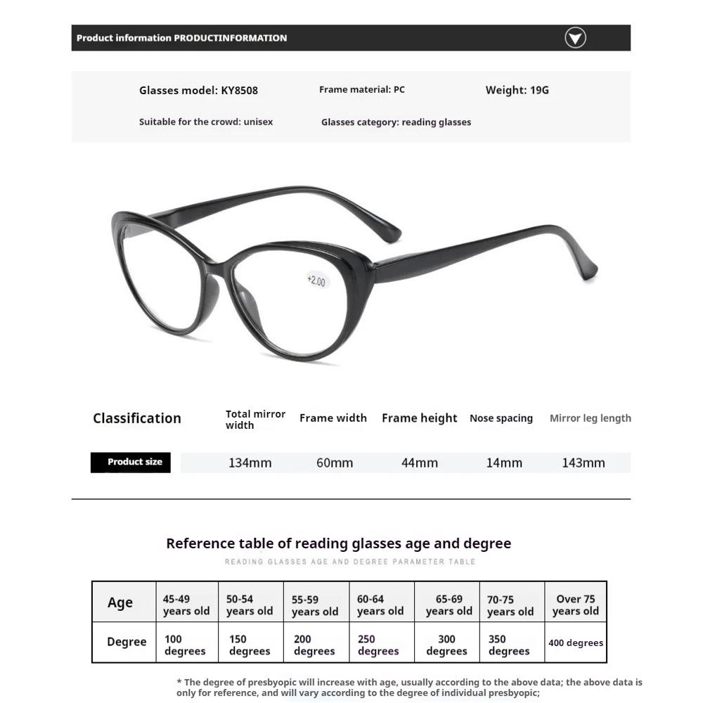 fashionable spring legs, red presbyopia glasses High definition presbyopia glasses,