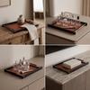 Serving Tray Elegant with Leather Handles Stylish for Entryway Organization