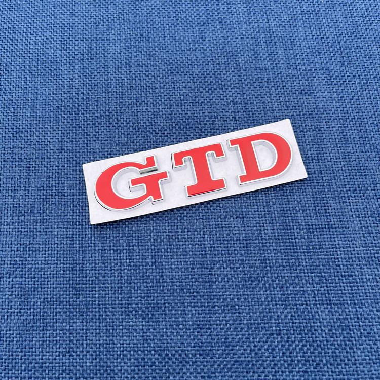 Volkswagen GTD Metal Grille Badge for Golf 7, Lingdu, Polo, Rline 6, Rear & Side Car Emblem.