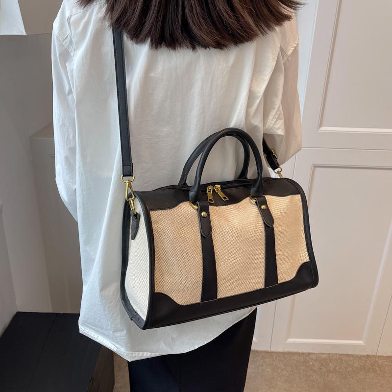 2024 Women's Fashionable Canvas Crossbody Tote - Stylish, Large Capacity for Commutes