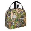 Pflanzen vs. Zombies Spiel Isolierte Lunchtasche für Damen Tragbar Thermokühlertasche Mittagessen Tasche Schule