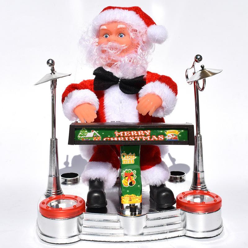 Santa Claus Electric Climbing Ladder Toy - Christmas Gift Beads for Chimney and Tree Decoration.