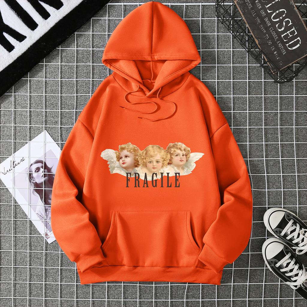New trendy brand women's clothing printing fashion personality street loose hooded sweater women