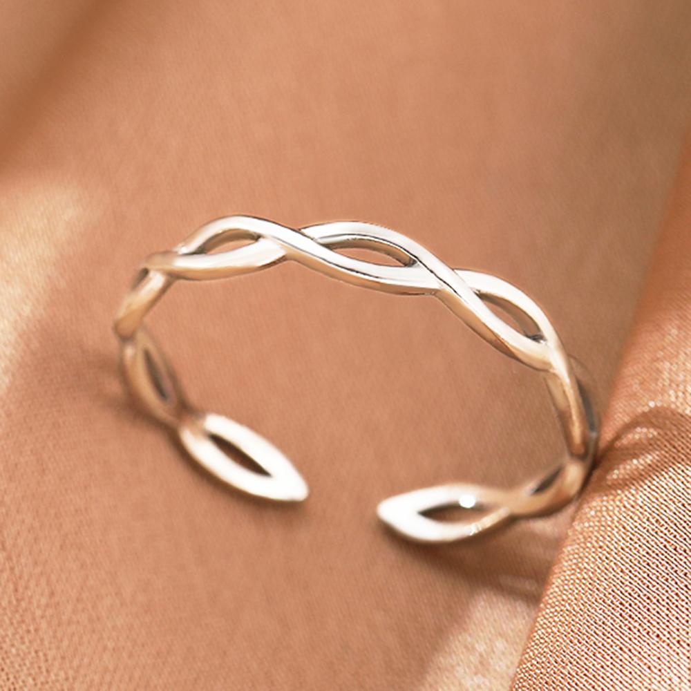 Anéis de Aço Inoxidável Mais Simples Geométricos Moda Vintage Finos Ajustáveis Abertos Para Mulheres Joias Casamentos Presentes Novos Tendência