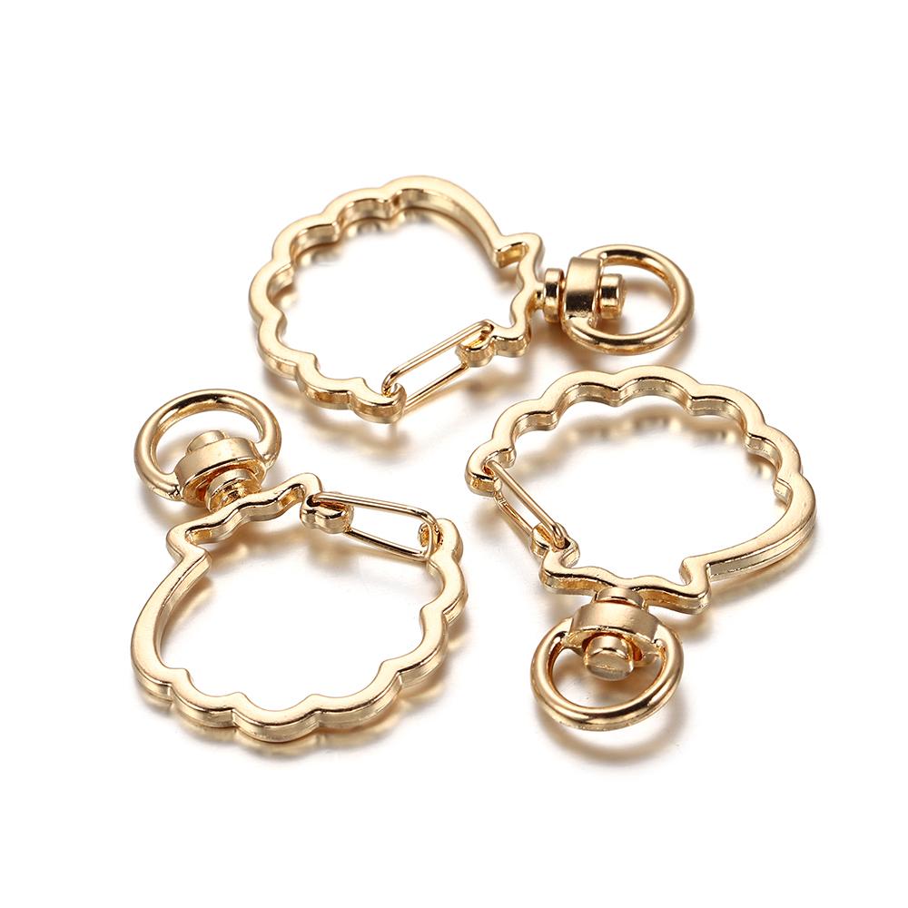 10pcs Cat Heart Snap Hook Trigger Clips Buckles for Keychain Lobster Lobster Clasp Hooks for Key Ring Clasp Jewelry Accessories