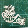 Tea Set Paper Cutting Art Background Scrapbooking Metal Cutting Dies Stencils for DIY Album Paper Card Decor