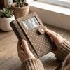 DIY Polka Dot A7 Notebook Denim Fabric Loose-Leaf Notebook Cover Retro Journal Binder Cover Girls