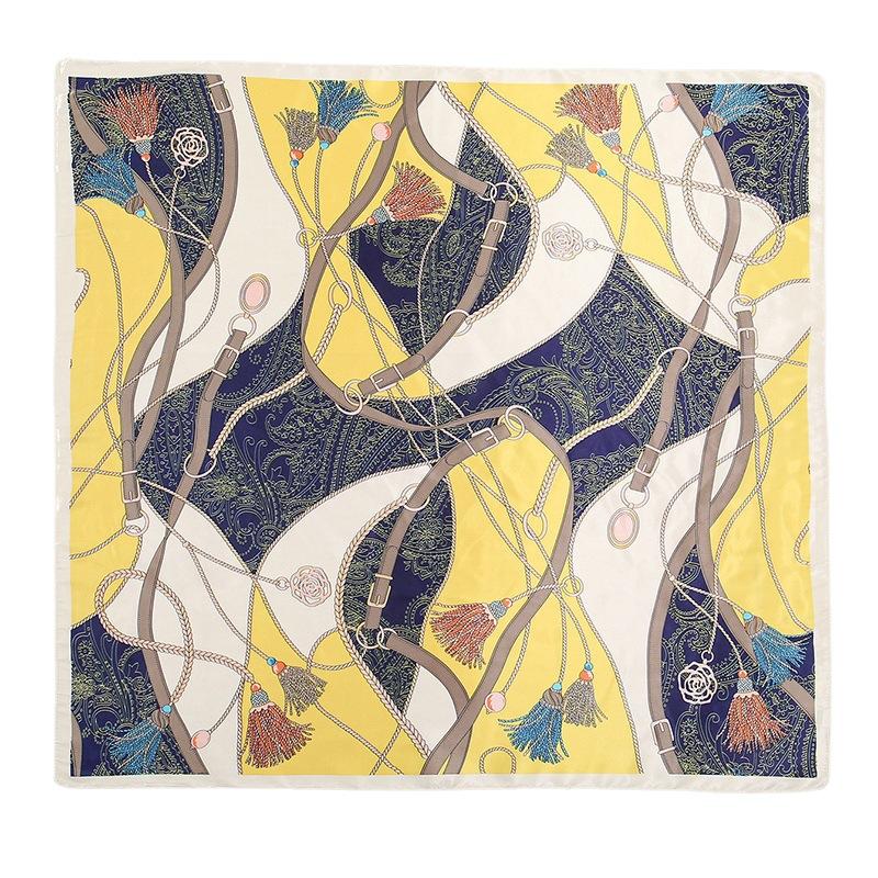 Retro Temperament, Elegant Imitation Silk Soft Silk Scarf for Women  New and Versatile Style  Gauze Scarf Decorative Bag  Hairband Small Square Scarf
