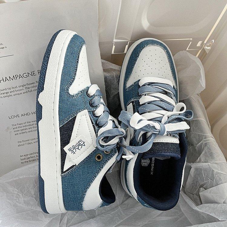 Korean Style Women's Casual Sneakers Ins Fashionable Retro Low Top Women's Shoes  Summer New Harajuku Hongkong Style Sneaker