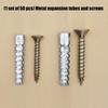50Pcs Metal Expansion Screws Pipe Drilling Plug High Strength Metal Fasteners Expansion Tube Tapping Screws