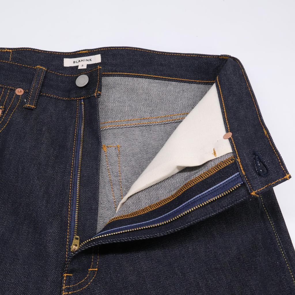 BLAMINK 7914-299-0338 Indigo 5-Pocket Straight Denim Pants Bottoms 2 IndigoUsed