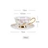 Gold-plated Flowers Pattern Ceramic Cup&saucer Dining Table Coffee Cup Milk Mugs Afternoon Tea Teacup Fruit Juice Container