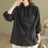 Shirt for Women Summer Plaid Cotton Loose Casual Long Sleeve Soft Loose Shirt Jaket Top