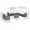 VidaXL Garden Lounge Set with Cushions 10 Pcs, Patio Sofas, Furniture Set, Outdoor Terrace Furniture, Grey 3256523