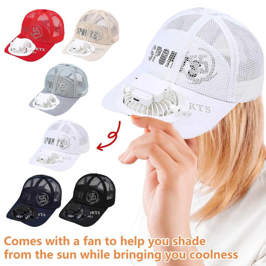 USB Charging Fan Cap Fan Baseball Cap Breathable