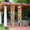 2D Flat, 2pcs 2D Flat Porch Banner Decorations, Household Couplets, Christmas Holiday Party - Outdoor Decor - No Electricity Required, New Year Couple