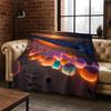 Colorful Pebble Rainbow Cobblestone Stone Flannel Blanket Soft Warm Blanket Throw Blanket for Bedroom Living Room Bed Picnic