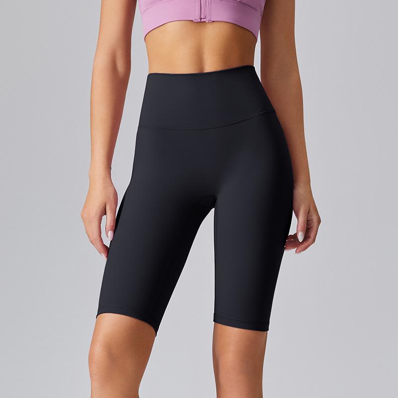 High Waist Women's Three-Quarter Yoga Shorts - Tight, Elastic, Hip Lift for Running, Cycling, and Fitness