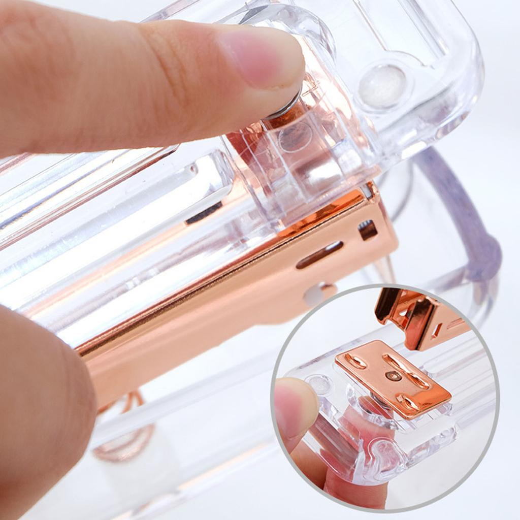 Stapler Minimalist Style Labor Saving Easy Stapling Comfortable Grip Acrylic Metal Handheld Stapler