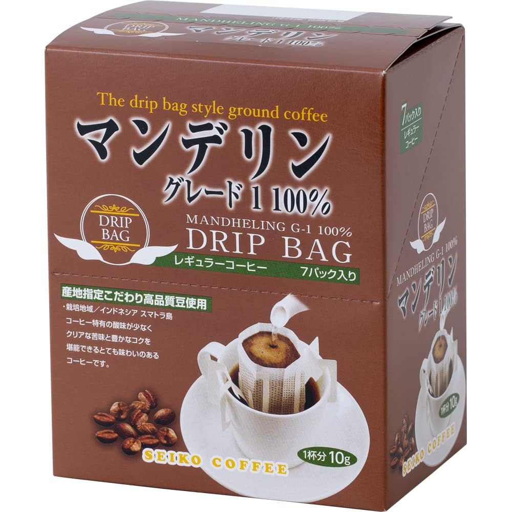 Seiko Coffee Drip Mandheling Grade 1 (10g x 7 bags) x 2 boxes