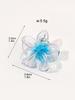 4pcs Small Jelly Color Flower Clip-Premium Feeling Sweet Style Shark Clip-Applicable to Summer Seaside Ladies Hair Clips Hair Ac