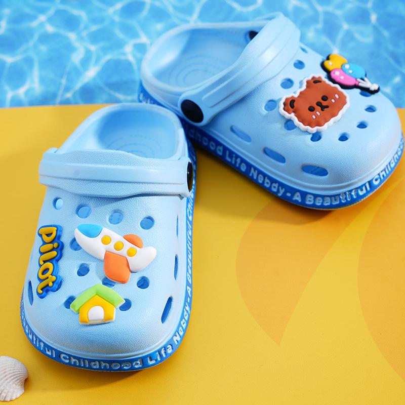 Kids' Summer Non-Slip Closed-Toe Slippers for Boys & Girls (Ages 2-7)