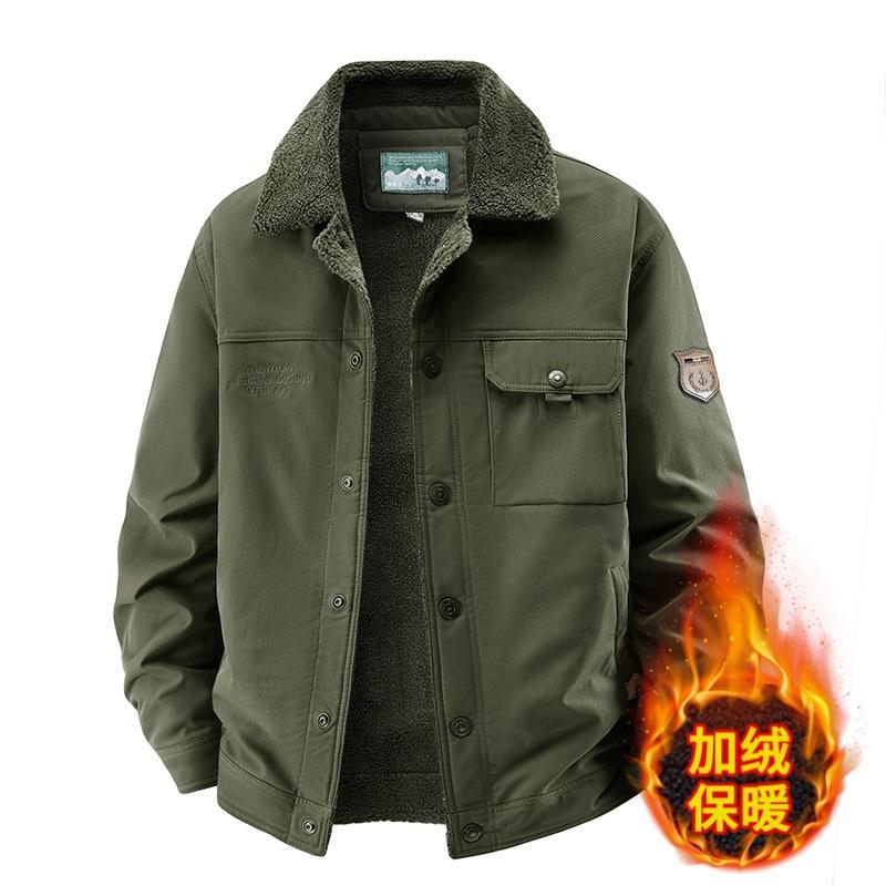 2025 winter cold protection casual windproof men's fashion stand-up collar thickened men's wear thickened warm jacket