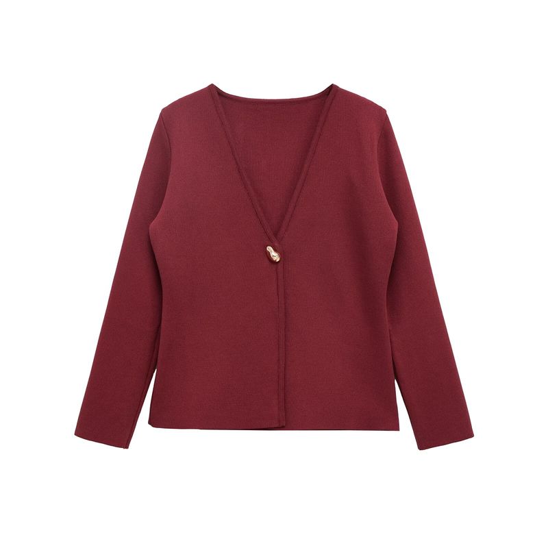 Za Export New Arrival Women's Clothing ZR Fashion Style French Fashion All-Match Minimalist Long Sleeve Knitted Coat 4192005