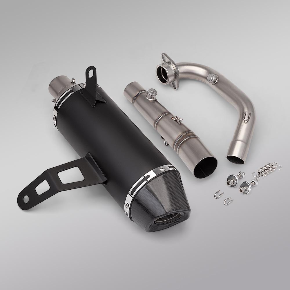 Lifan 368G Motorbike Exhaust System: Stainless Steel Front & Rear Muffler
