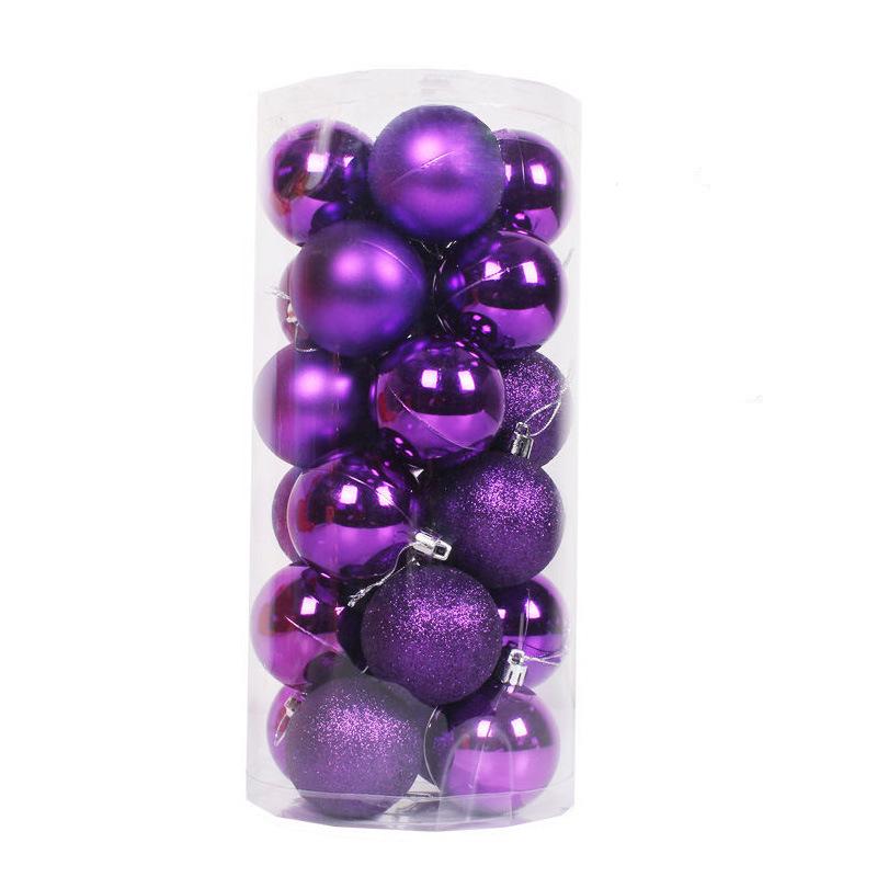 24-Pack Christmas Tree Ornaments: 3cm-4cm Electroplated Plastic Balls In Assorted Irregular Shapes