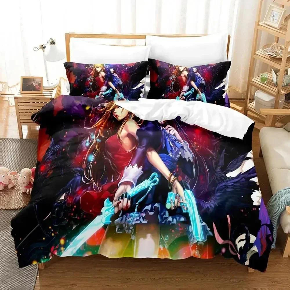 3D Anime Panty Stocking Garterbelt Bedding Set Duvet Cover Bed Set Quilt Cover Pillowcase Comforter King Queen Size Boys Adult