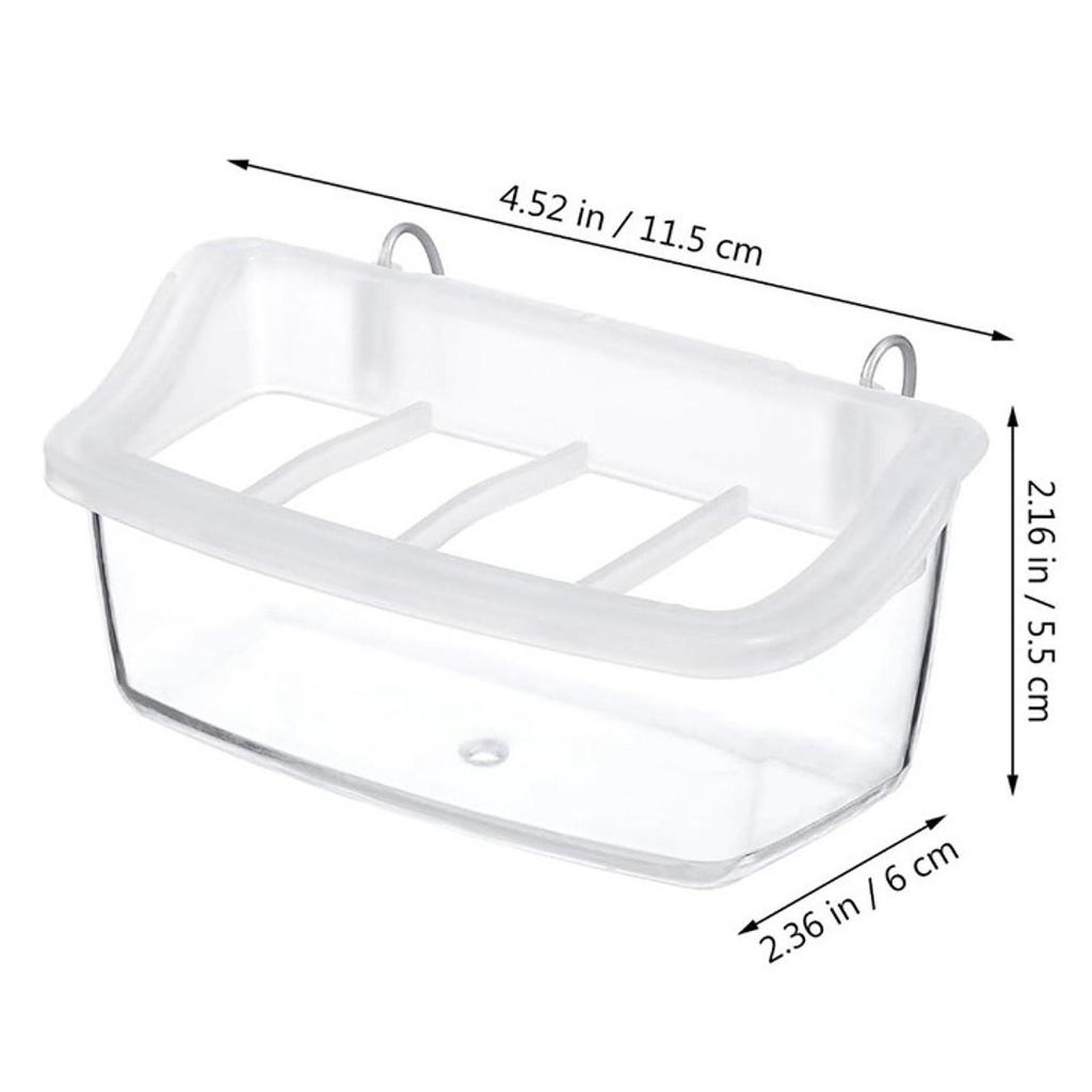 Parrot Feeder Container Easy To Install Splash Proof Bird Food Bowl Feeding Dish for Lovebirds Parakeets Other Birds Cockatiels