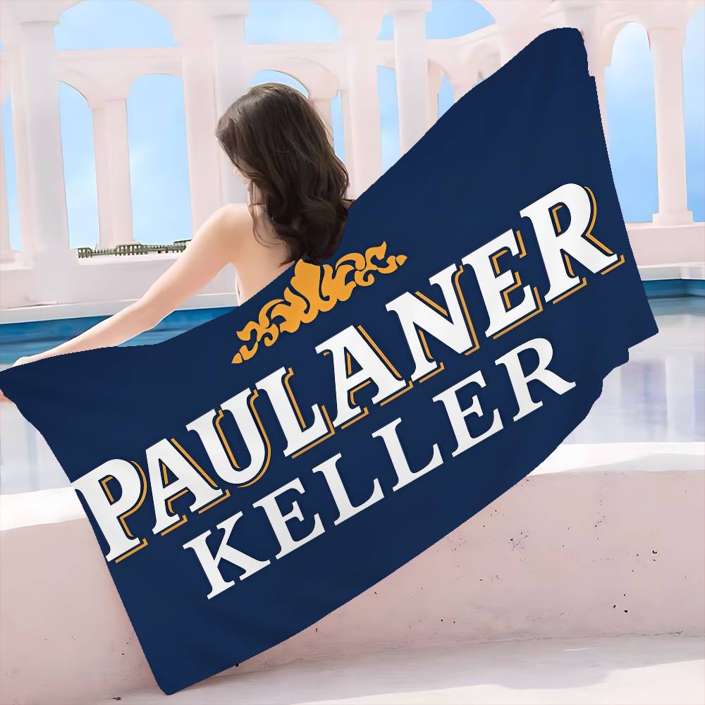 Deutsches Bier p-Paulaners Mikrofaserdecke Schnelltrocknende Strandtücher Übergröße Druck Super Saugfähige Poolhandtuchdecke