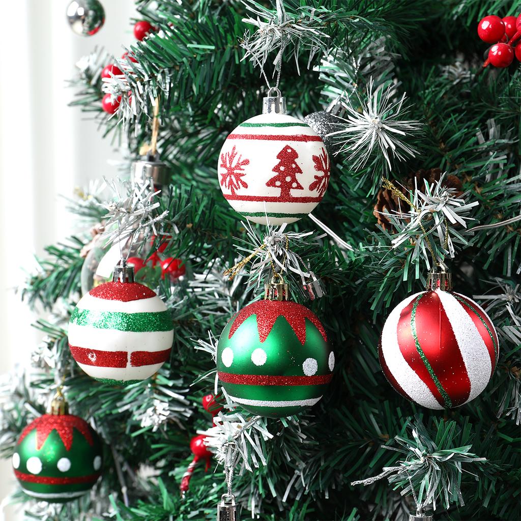 Christmas Electroplated Plastic Ball Pendant Xmas Decor For Home 2024 Xmas Tree Hanging Ball Navidad Natal New Year Gifts 2025