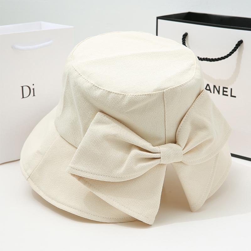 Sunshade, sunscreen, face enhancing, small bucket hat, women's bow fishing hat, multiple colors to choose from