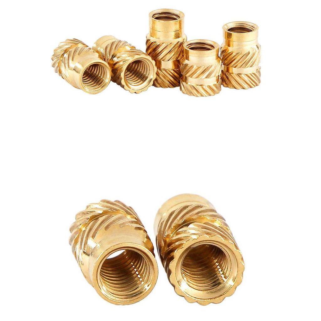 300pcs Threaded Inserts M2 M2.5 M3 M4 M5 M6 1/4-20 Insert Nuts Brass Threaded Bushing
