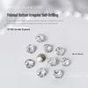 10-Piece Nail Art Set: Pointed Bottom Heart, Crooked Heart, White Diamond, Peach Heart, Square Transparent Rhinestones for Nail Decoration