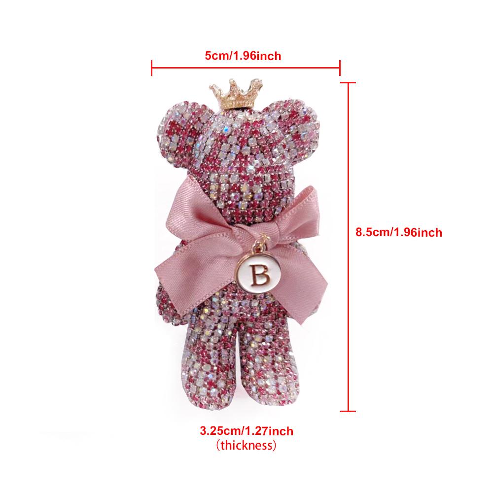Crystal Diamond Cute Bear Car Fragrance Perfume Clip Air Outlet Aroma Air Fresher Decoration Accessories Aromatherapy