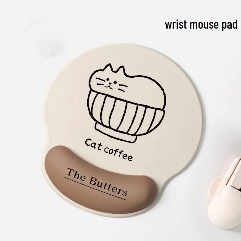 Creative Simple Mouse Pad with Wrist Rest - Memory Foam for Office and Learning