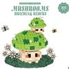 New Diy Mushroom Cartoon Rabbit Bear Super Colorful Plant Fungi Building Blocks Kit Girls Bricks Movie Model Kids Toy Children