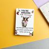10/20/30/40/50Pcs Christmas Pocket Hug with Positive Card Emotional Support Santa Reindeer Snowman Tree Gingerbread Pocket Token Inspirational Gift