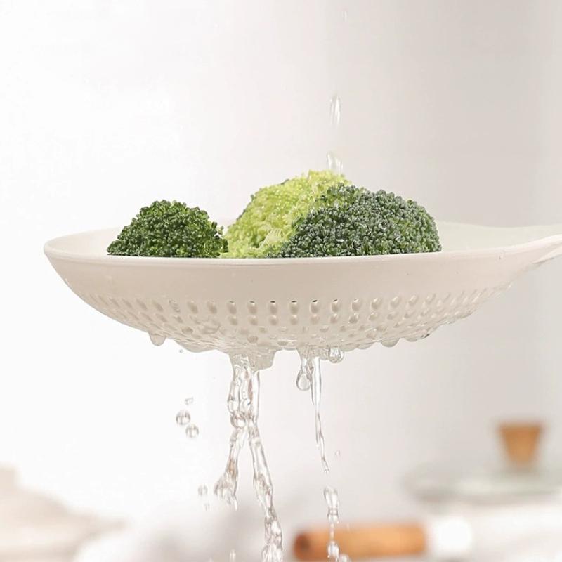 Velké sítko odolné vysokým teplotám, kuchyňská naběračka, cedník na nudle, ochrana proti opaření, skimmer na zeleninu