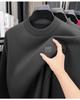Men's Thick Plush Fleece Knit Top - Round Neck, Warm Base Layer for Winter/Autumn
