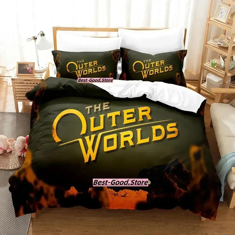 The Outer Worlds Printed Bed Set Duvet Cover Pillowcase Bedding Set Bed Linen Sheet Quilt Cover Full Queen King Size