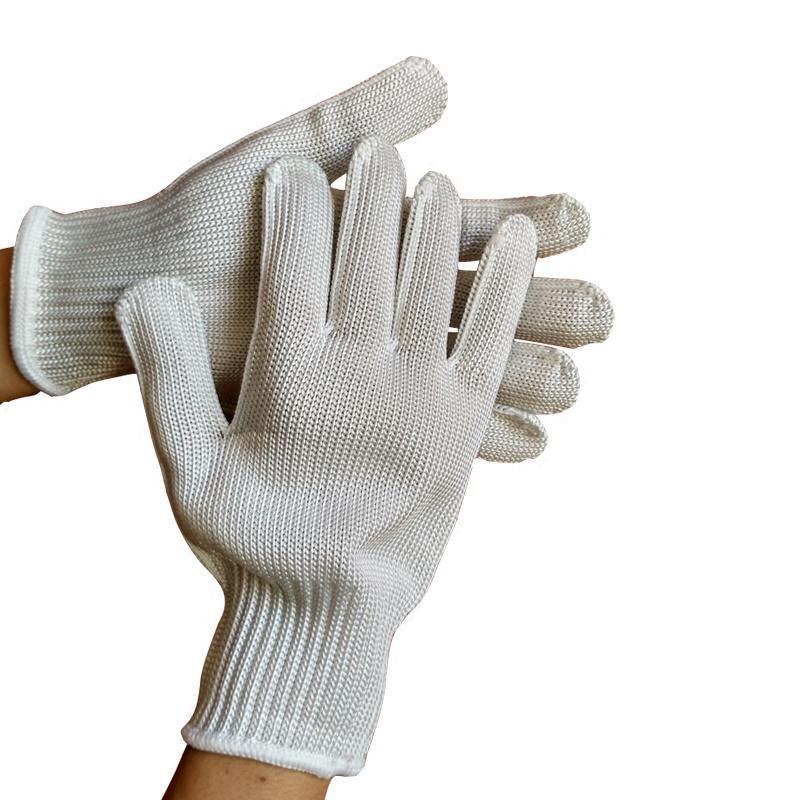 

1 Pair of anti-cut labor protection gloves, safety, self-defense, cutting metal mesh, butcher anti-cut, breathable protection белый
