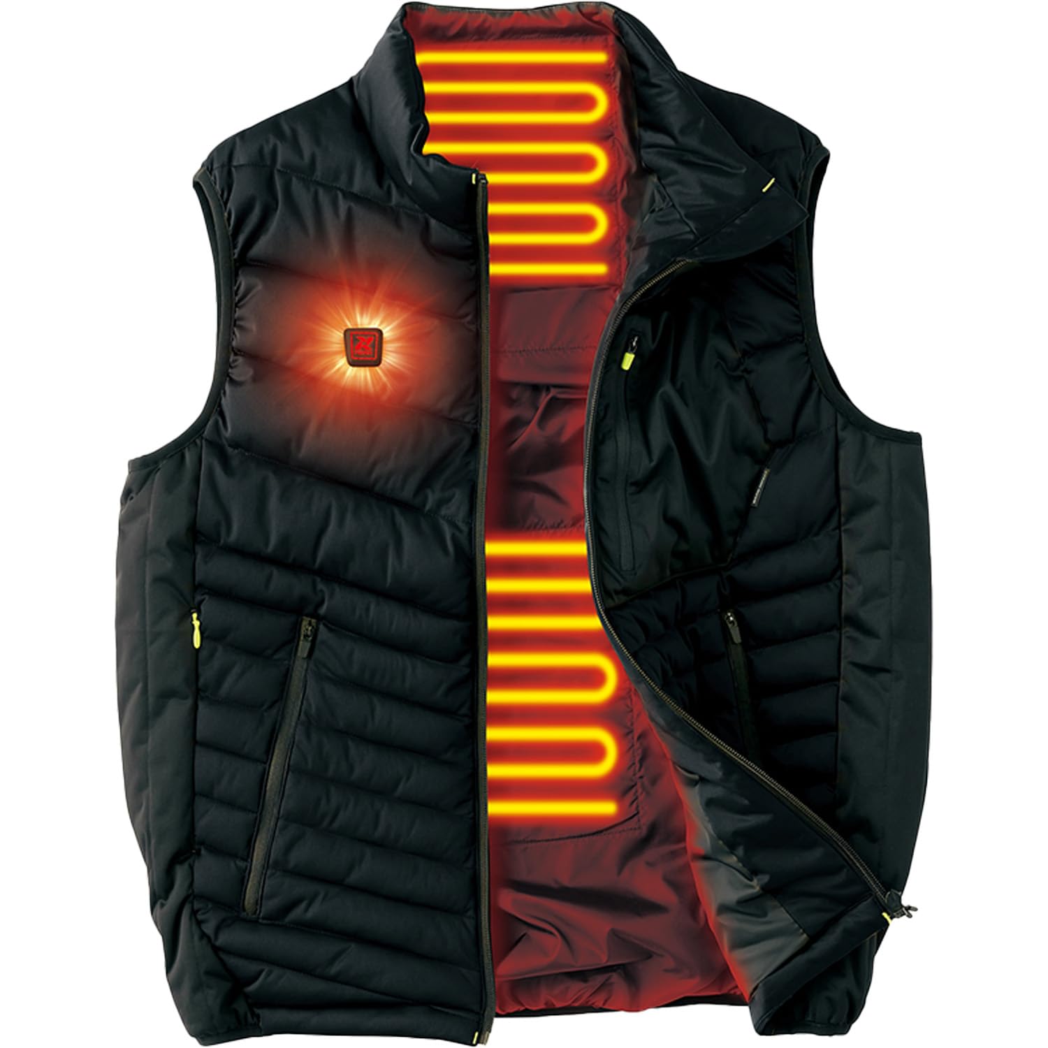 

AITOZ TULTEX Жилет с подогревом с воротником AZ-8312 (унисекс) (Размер M, Черный) чёрный